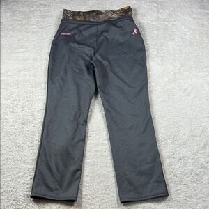 Under Armour cold gear storm 1 grey fleece lined camo waistband pants, L